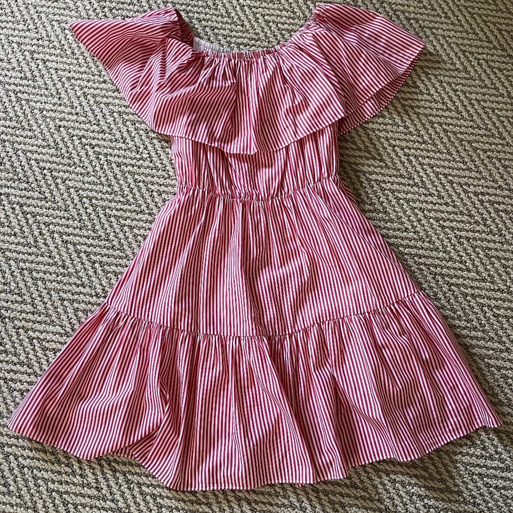 Red and White Striped Dress